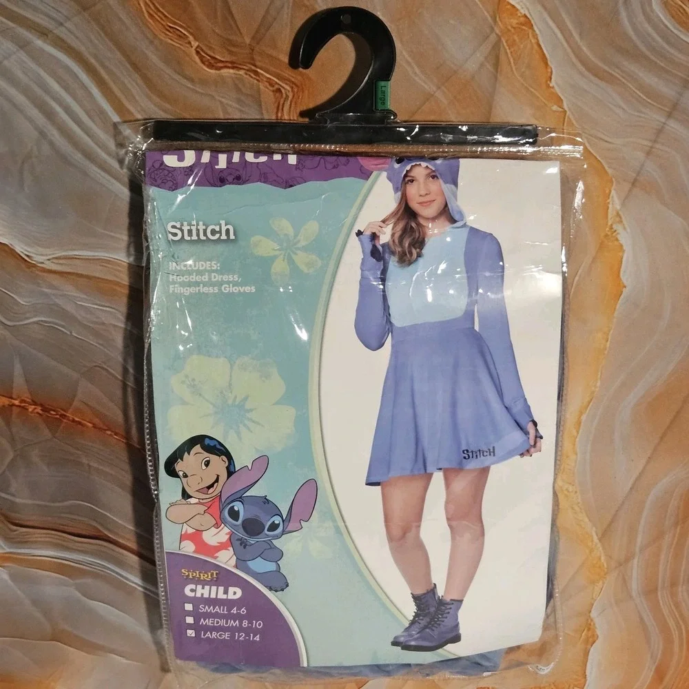 Disney Stitch Spirit Halloween Costume Girls 12-14 Hooded Dress Lilo & Stitch